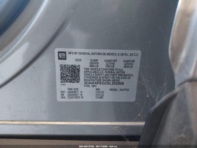 Chevrolet Equinox Awd Lt 2025 3GNAXPEG2SL302806 Image 9