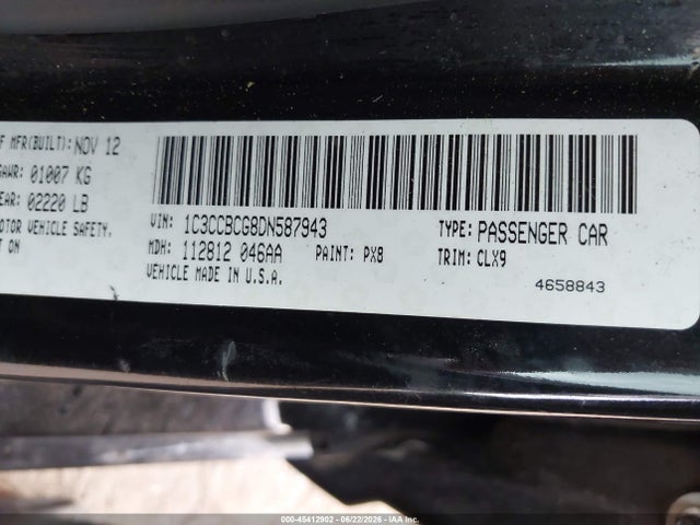 Продаж на аукціоні авто 2013 Chrysler 200 Limited, vin: 1C3CCBCG8DN587943, номер лоту: 45412902