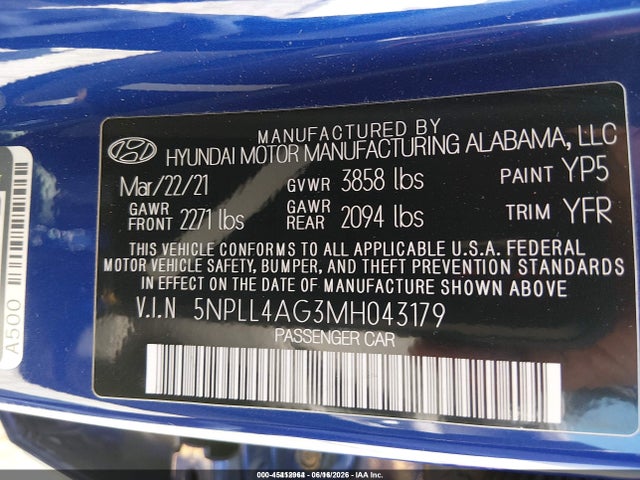 Hyundai ELANTRA SE 2021 5NPLL4AG3MH043179 Image 9