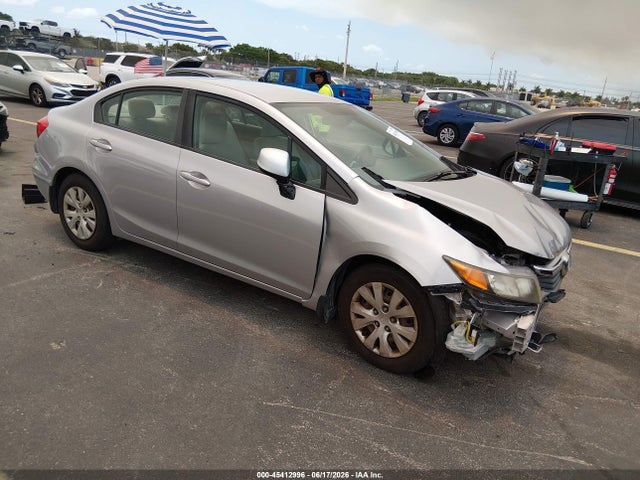 2012 Honda Civic Lx მანქანა იყიდება აუქციონზე, vin: 2HGFB2F50CH327857, აუქციონის ნომერი: 45412996