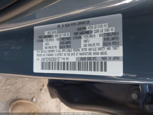 Продажа на аукционе авто 2025 Mazda Cx-5 2.5 S Carbon Edition, vin: JM3KFBCM5S0568157, номер лота: 45413035