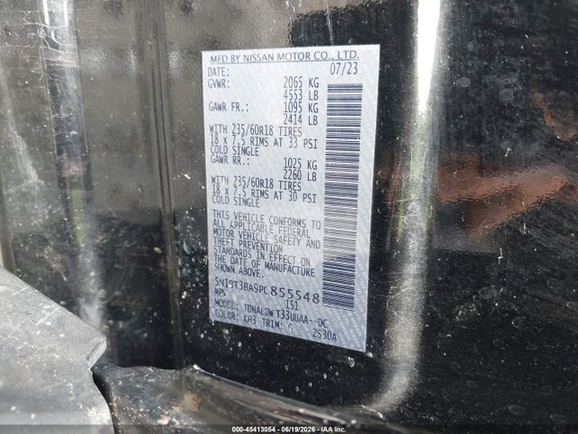 45413054 :رقم المزاد ، 5N1BT3BA9PC855548 vin ، 2023 Nissan Rogue Sv Fwd مزاد بيع