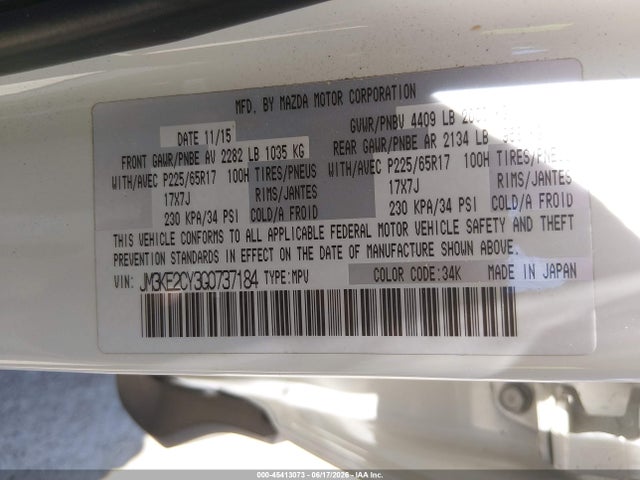 Mazda Cx-5 Touring 2016 JM3KE2CY3G0737184 Image 9
