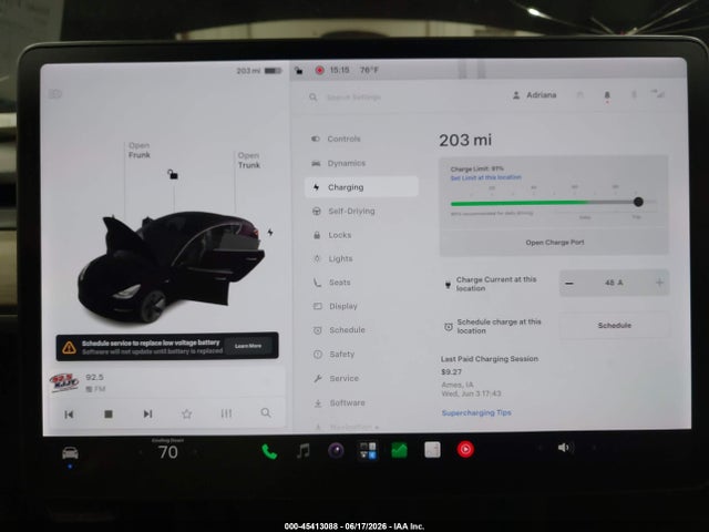 Продажа на аукционе авто 2021 Tesla Model 3 Long Range, vin: 5YJ3E1EB0MF065579, номер лота: 45413088