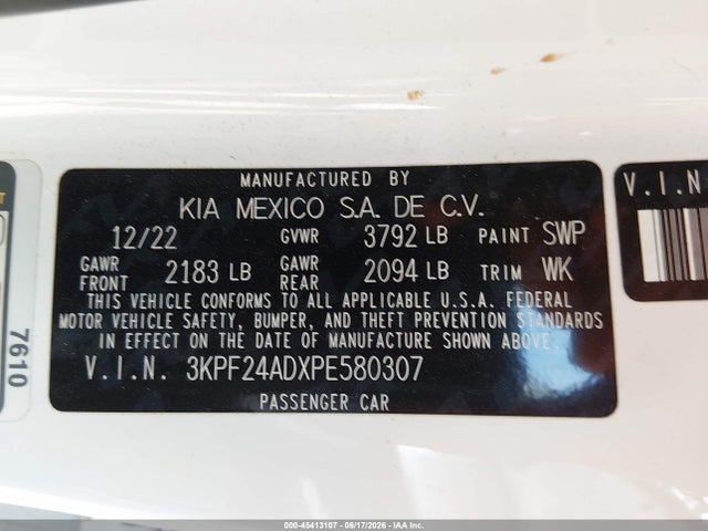 KIA Forte Lxs 2023 3KPF24ADXPE580307 Image 9