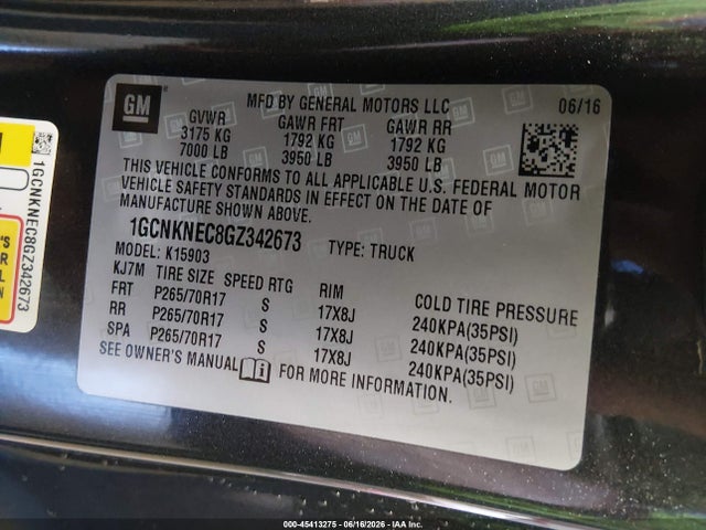 1GCNKNEC8GZ342673 Chevrolet Silverado 1500 Work Truck