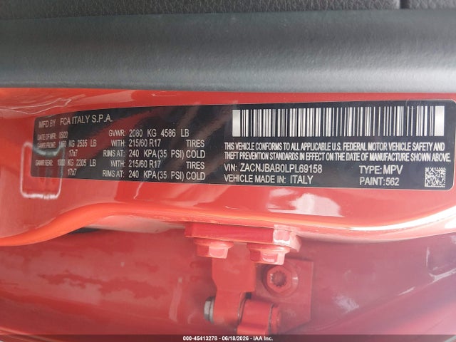 ZACNJBAB0LPL69158 Jeep Renegade Sport 4x4
