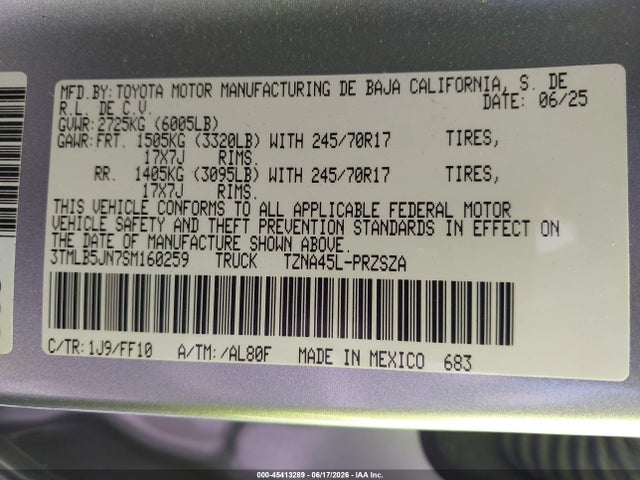 Toyota Tacoma Sr5 2025 3TMLB5JN7SM160259 Image 9