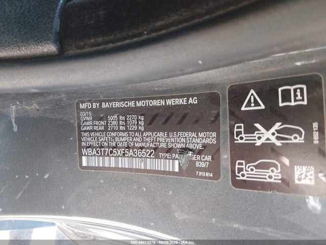 Aukcja sprzedaży 2015 Bmw 435i Xdrive, vin: WBA3T7C5XF5A36522, numer aukcji: 45413376