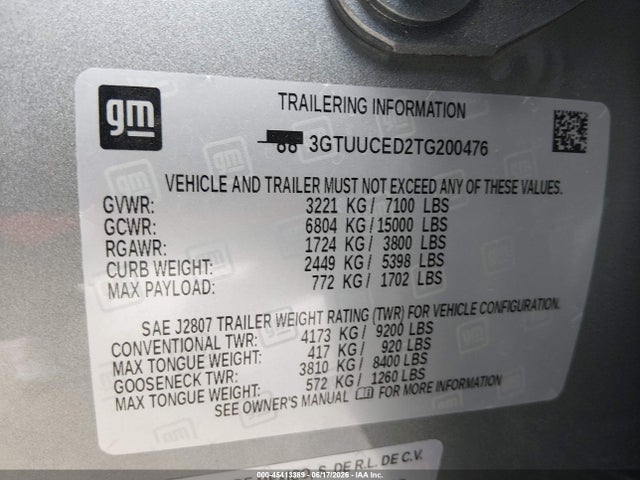 GMC SIERRA 1500 2026 3GTUUCED2TG200476 Image 9