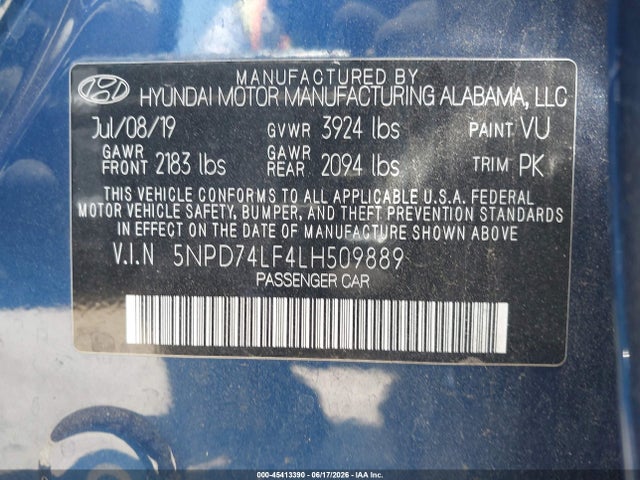 Hyundai ELANTRA SE 2020 5NPD74LF4LH509889 Image 9