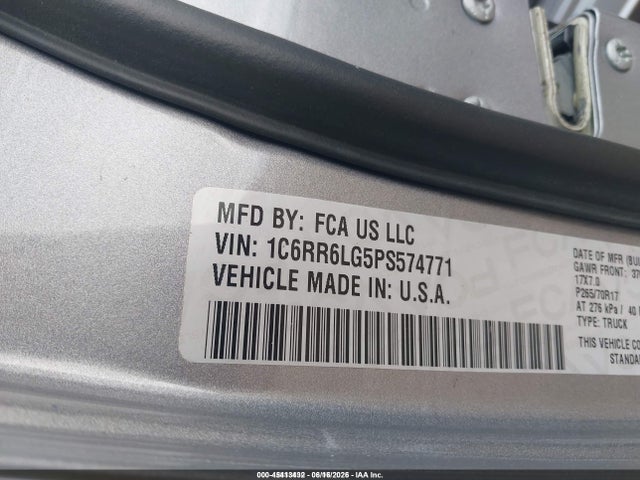 Продаж на аукціоні авто 2023 Ram 1500 Classic Slt  4x2 5'7 Box, vin: 1C6RR6LG5PS574771, номер лоту: 45413432