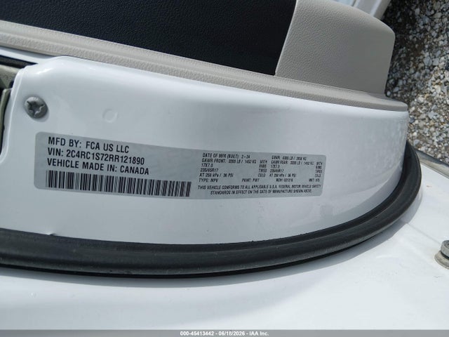 45413442 :رقم المزاد ، 2C4RC1S72RR121890 vin ، 2024 Chrysler Pacifica Hybrid Select مزاد بيع