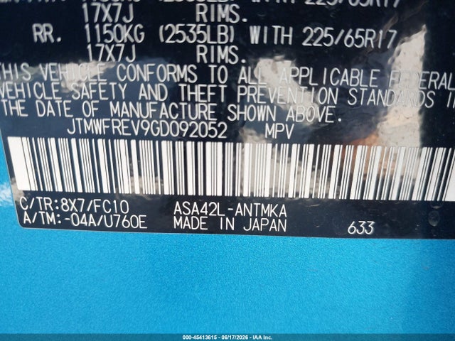 Toyota Rav4 Xle 2016 JTMWFREV9GD092052 Image 9