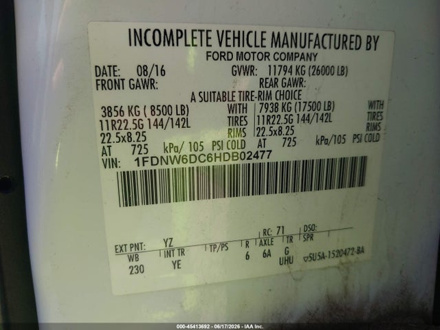 Ford F-650 Diesel 2017 1FDNW6DC6HDB02477 Image 8