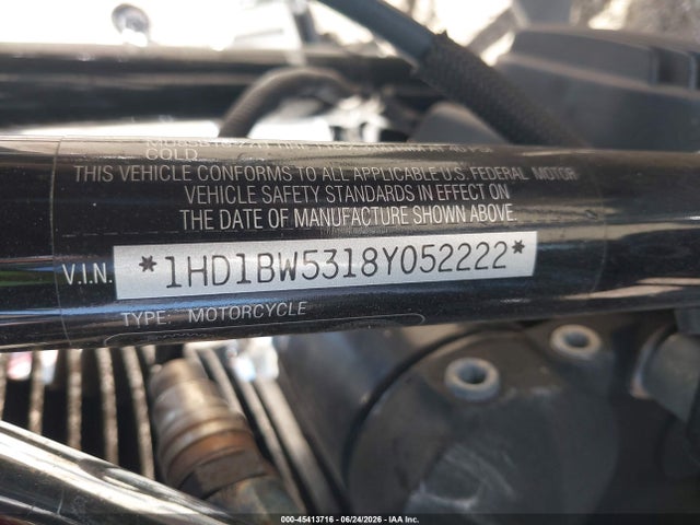 45413716 :رقم المزاد ، 1HD1BW5318Y052222 vin ، 2008 Harley-davidson Flstc مزاد بيع