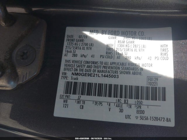 Ford Transit Connect Xl Passenger 2020 NM0GE9E21L1445003 Image 9