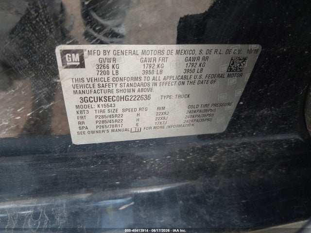 Chevrolet Silverado 1500 Ltz 2017 3GCUKSEC0HG222636 Image 9