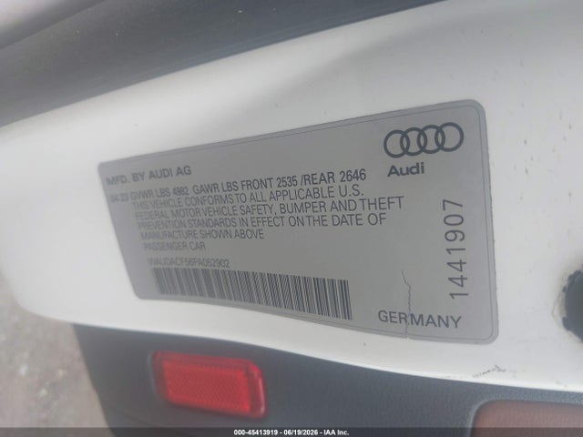 Aukcja sprzedaży 2023 Audi A5 Sportback Premium 45 Tfsi S Line Quattro S Tronic, vin: WAUDACF56PA052902, numer aukcji: 45413919