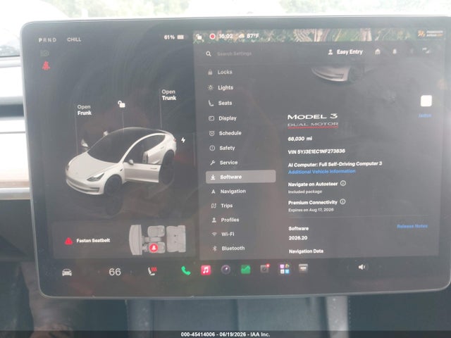 Aukcja sprzedaży 2022 Tesla Model 3 Performance Dual Motor All-wheel Drive, vin: 5YJ3E1EC1NF273836, numer aukcji: 45414006