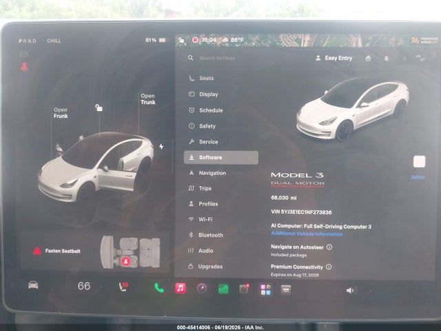 Aukcja sprzedaży 2022 Tesla Model 3 Performance Dual Motor All-wheel Drive, vin: 5YJ3E1EC1NF273836, numer aukcji: 45414006