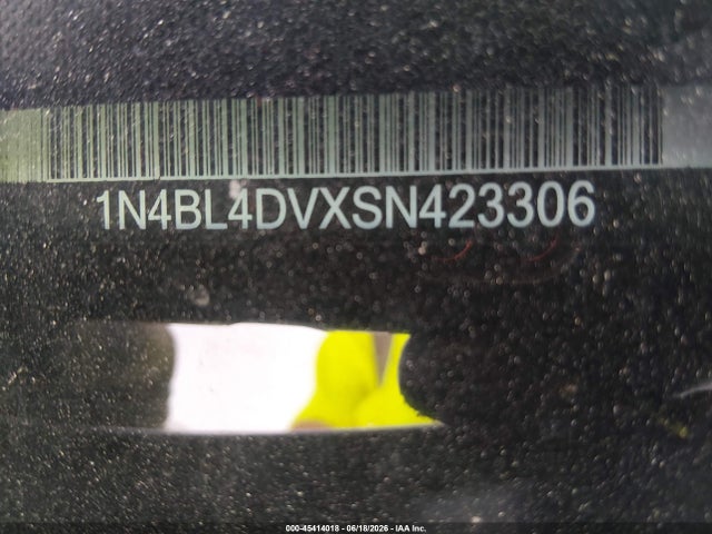 1N4BL4DVXSN423306 Nissan Altima Sv Fwd