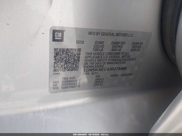 Chevrolet Tahoe Ls 2018 1GNSKAEC4JR275466 Image 9
