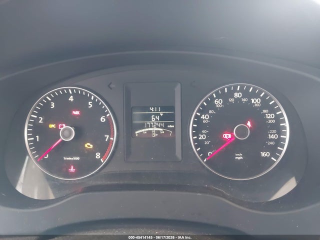 2012 Volkswagen Jetta 2.5l Se მანქანა იყიდება აუქციონზე, vin: 3VWBP7AJXCM322213, აუქციონის ნომერი: 45414145