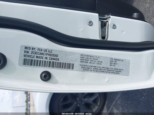 Aukcja sprzedaży 2023 Chrysler 300 300s, vin: 2C3CCABG1PH633363, numer aukcji: 45414159