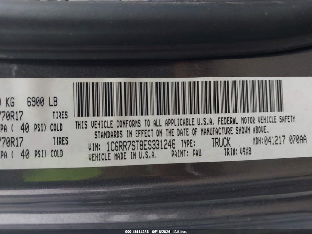 Aukcja sprzedaży 2014 Ram 1500 Tradesman, vin: 1C6RR7ST8ES331246, numer aukcji: 45414286