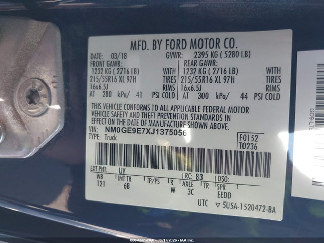 Ford Transit Connect Xl 2018 NM0GE9E7XJ1375056 Image 9