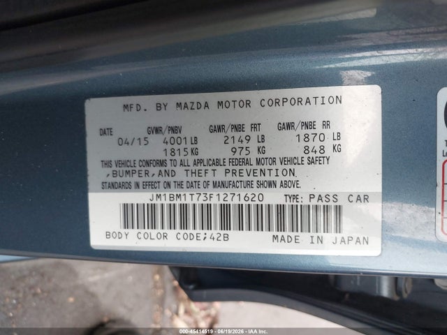 Mazda Mazda3 I Sv 2015 JM1BM1T73F1271620 Image 9