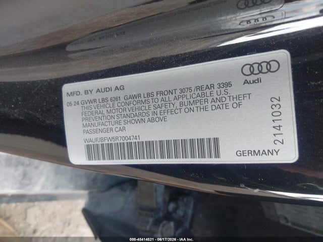 Aukcja sprzedaży 2024 Audi E-tron Gt Premium Plus Quattro, vin: WAUFJBFW5R7004741, numer aukcji: 45414521