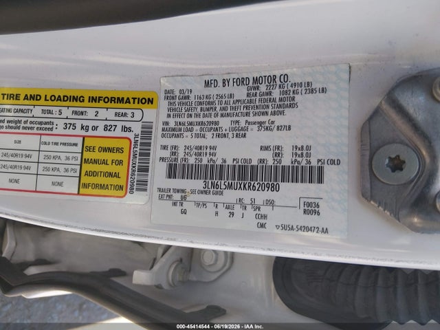 3LN6L5MUXKR620980 Lincoln Mkz Hybrid Reserve Ii