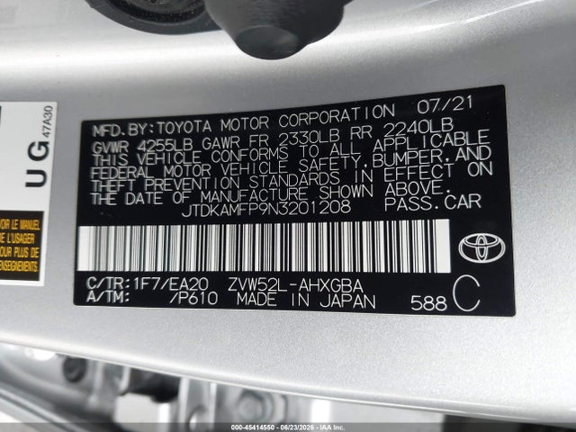 Toyota Prius Prime Xle 2022 JTDKAMFP9N3201208 Image 9