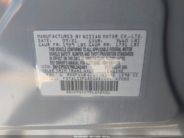Nissan Kicks Sv Xtronic Cvt 2021 3N1CP5CV7ML542401 Image 9