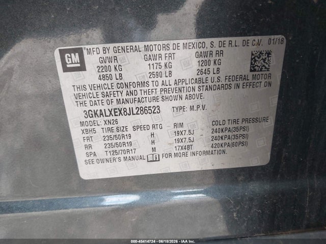 Продаж на аукціоні авто 2018 Gmc Terrain Denali, vin: 3GKALXEX8JL286523, номер лоту: 45414724