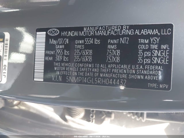 Hyundai Santa Fe Se 2024 5NMP14GL5RH044432 Image 9
