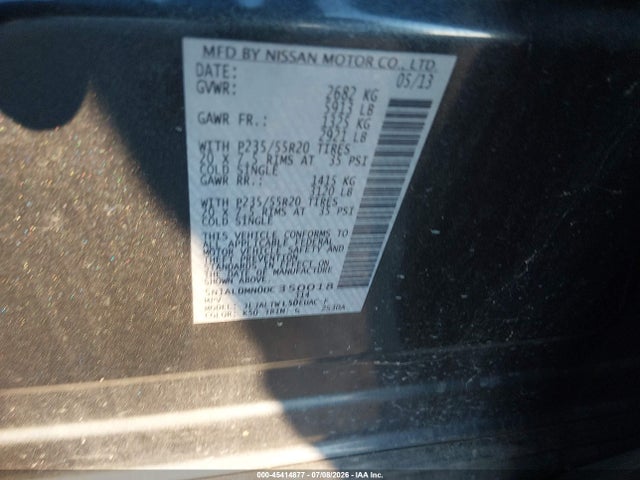 Продаж на аукціоні авто 2013 Infiniti Jx35, vin: 5N1AL0MN0DC350018, номер лоту: 45414877