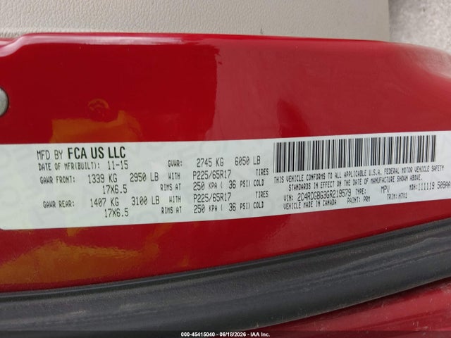 Dodge Grand Caravan American Value Pkg 2016 2C4RDGBG3GR219579 Image 9