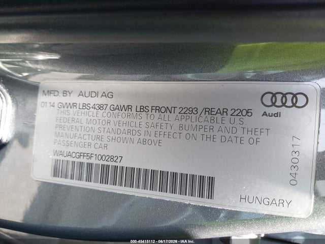 Audi A3 1.8t Premium 2015 WAUACGFF5F1002827 Image 9