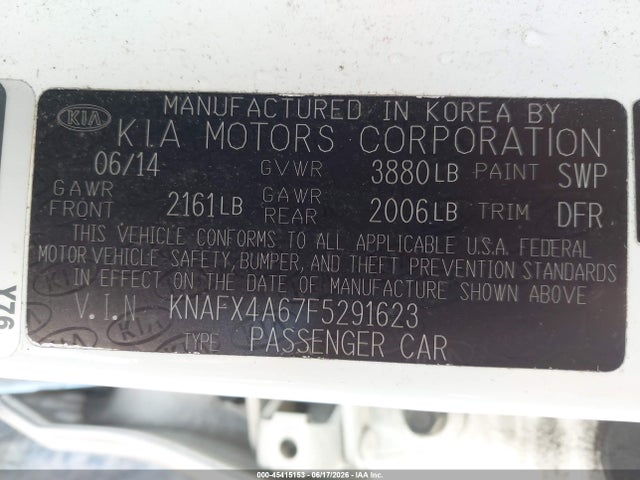 KIA FORTE LX 2015 KNAFX4A67F5291623 Image 9