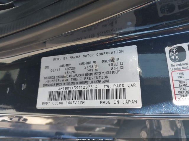 JM1BM1X39G1287314 Mazda Mazda3 S Grand Touring