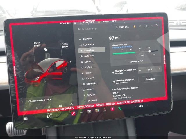 Tesla Model 3 Standard Range Plus Rear-wheel Drive 2021 5YJ3E1EA1MF095472 Image 18
