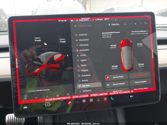 Tesla Model 3 Standard Range Plus Rear-wheel Drive 2021 5YJ3E1EA1MF095472 Image 19