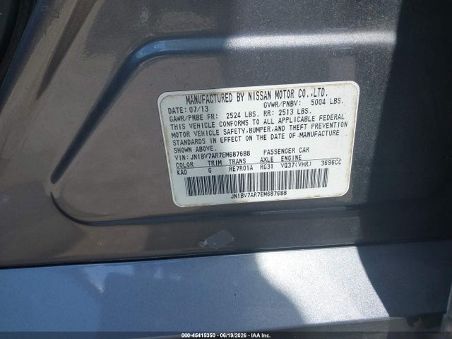 Продажа на аукционе авто 2014 Infiniti Q50 Premium, vin: JN1BV7AR7EM687688, номер лота: 45415350