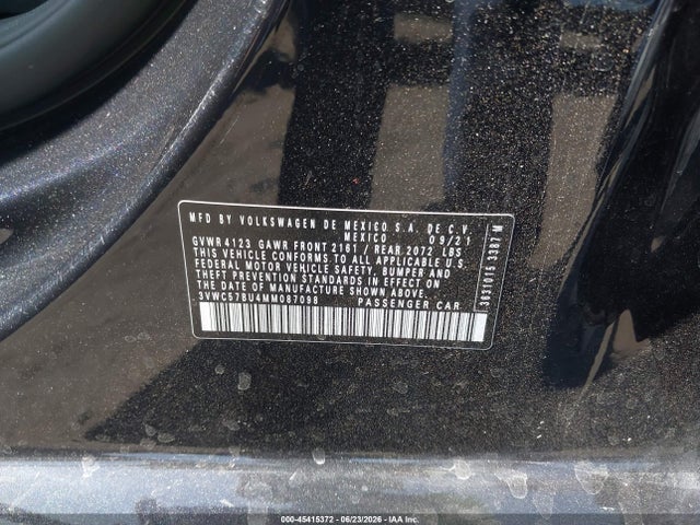 3VWC57BU4MM087098 Volkswagen Jetta 1.4t R-line/1.4t S/1.4t Se