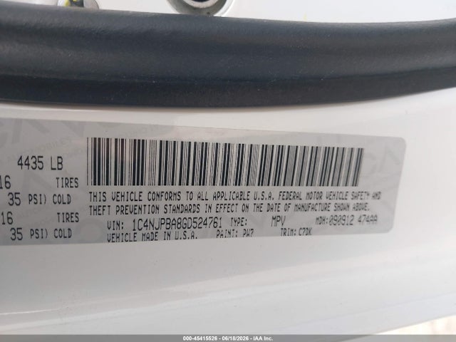 1C4NJPBA8GD524761 Jeep Patriot Sport