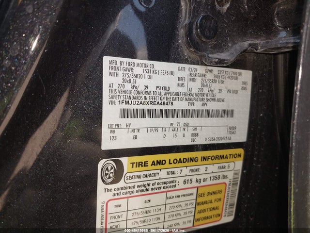 Ford Expedition Limited 2024 1FMJU2A8XREA48478 Image 9