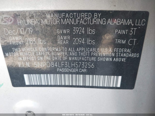 Hyundai ELANTRA SEL 2020 5NPD84LF3LH573256 Image 9